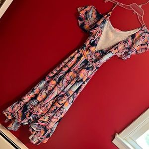 Lilly Pulitzer Maxi Wrap Dress Sz M